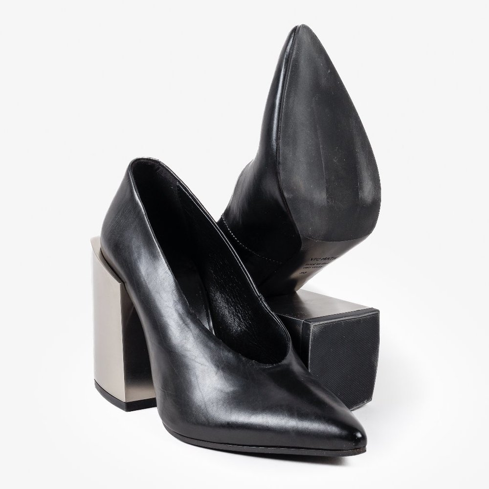 Vic Matie Mirror Block Heels